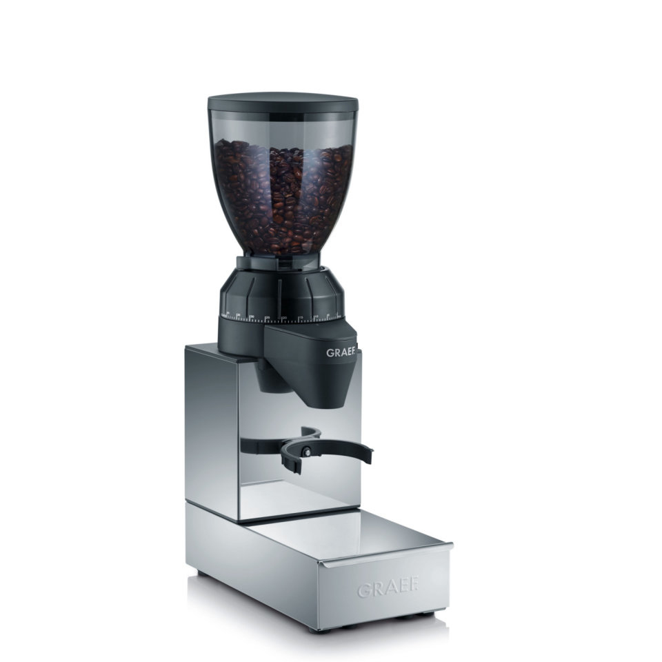 CM 850 Kaffeemühle aromaschonendes Edelstahl-Kegelmahlwerk Sudschublade (Schwarz, Edelstahl) (Versandkostenfrei)