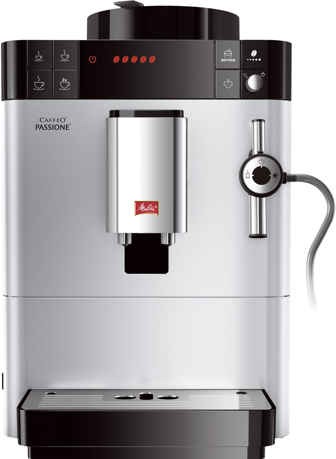 Caffeo Passione F53/0-101 Kaffeevollautomat 1,2l Stahl-Kegelmahlwerk (Silber) (Versandkostenfrei)