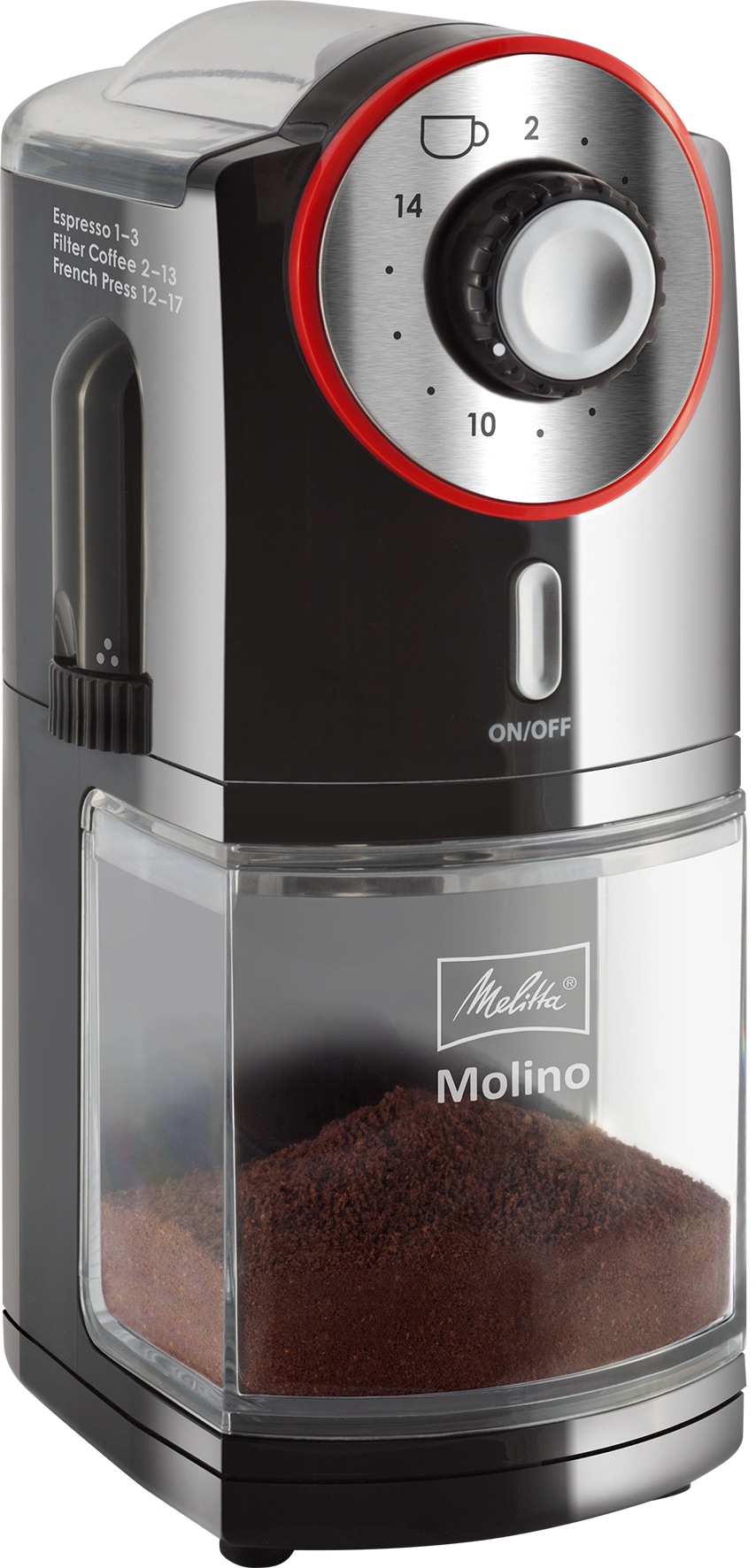 1019-01 Molino Kaffeemühle 200g 17 Mahlgradeinstellungen (Versandkostenfrei)