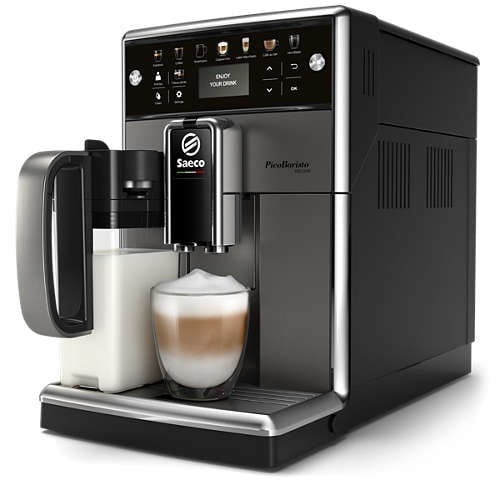 PicoBaristo Deluxe SM5572/10 Kaffeevollautomat inkl. Milchkaraffe (Anthrazit, Schwarz)